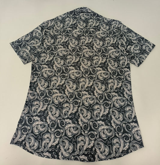 Obsidian Tentacles | Button Up Shirt with Rounded Hem