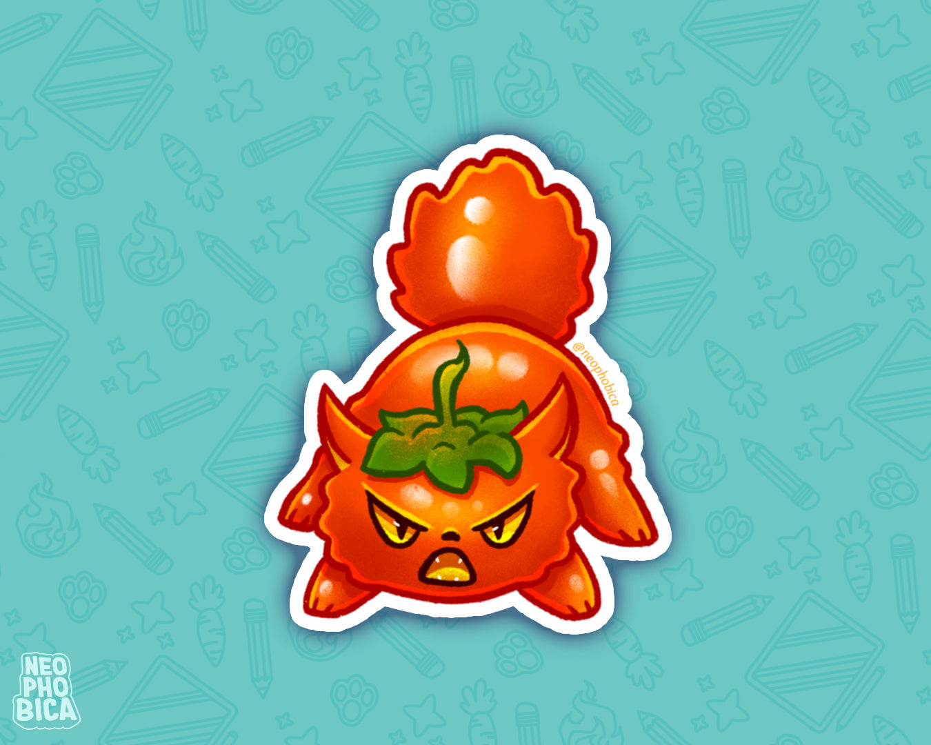 Jamaican Bell Pepper Chili Cat - Sticker