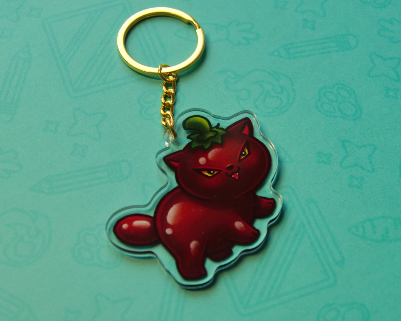 Habanero Chili Cat - Acrylic Charm