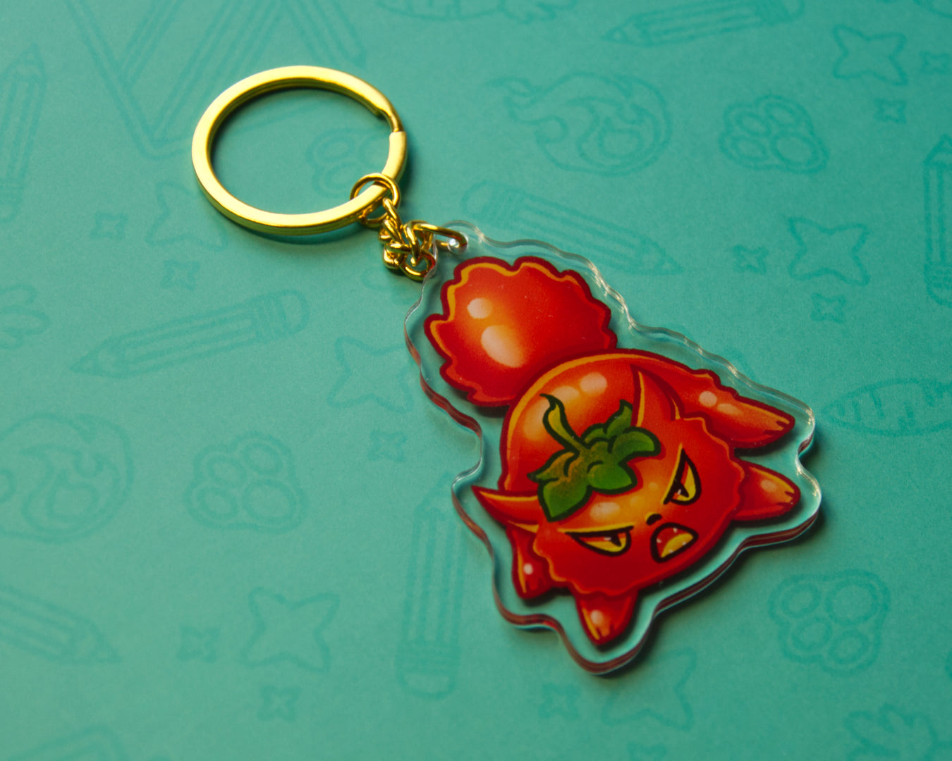 Jamaican Bell Pepper Chili Cat - Acrylic Charm