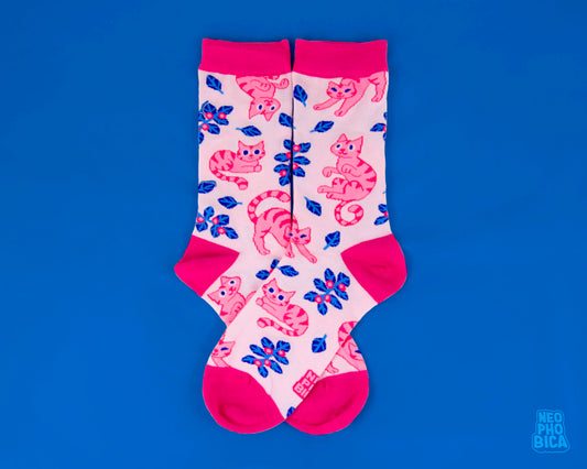Floral Cats - Sock Bundle (44-48)