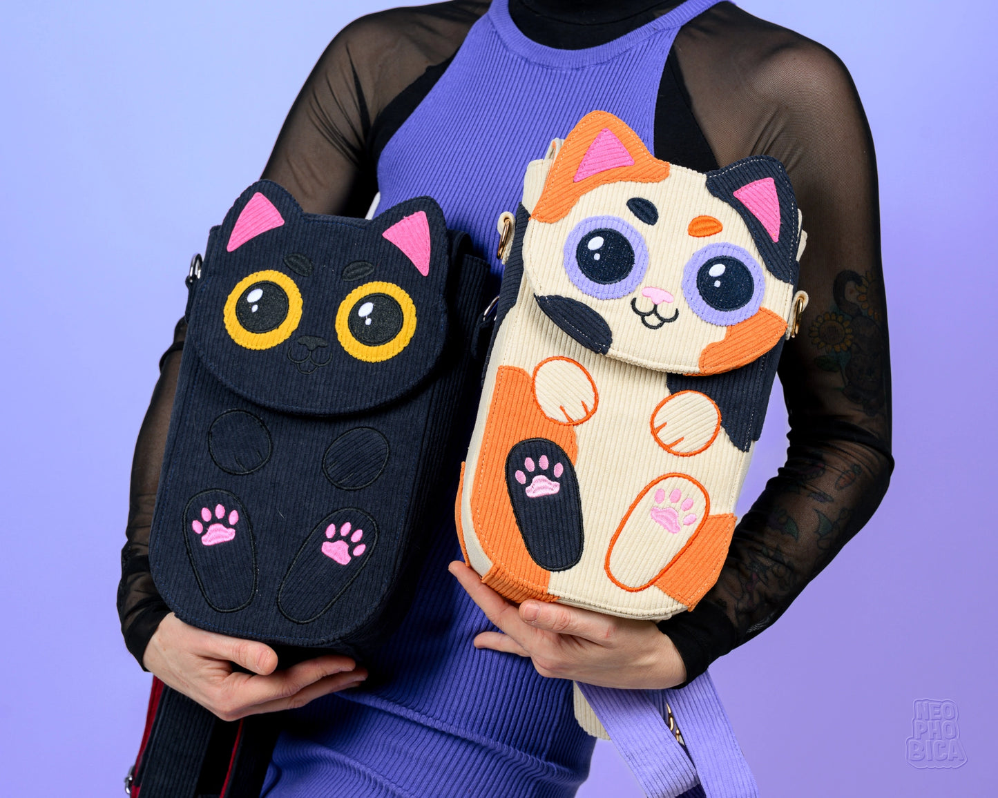 PRE ORDER | Feline Shoulder-Bag/Backpack | Calico Cat