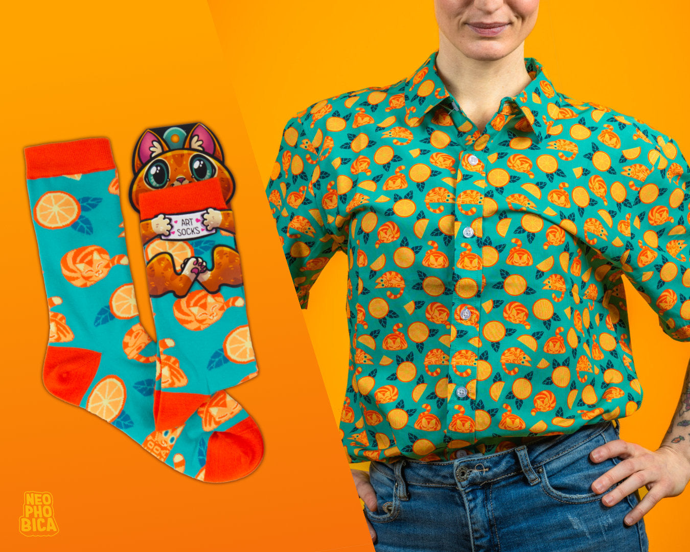 Chonky Oranges Shirt & Socks Bundle