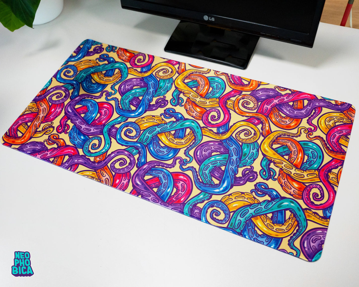 Rainbow Tentacles | Deskmat