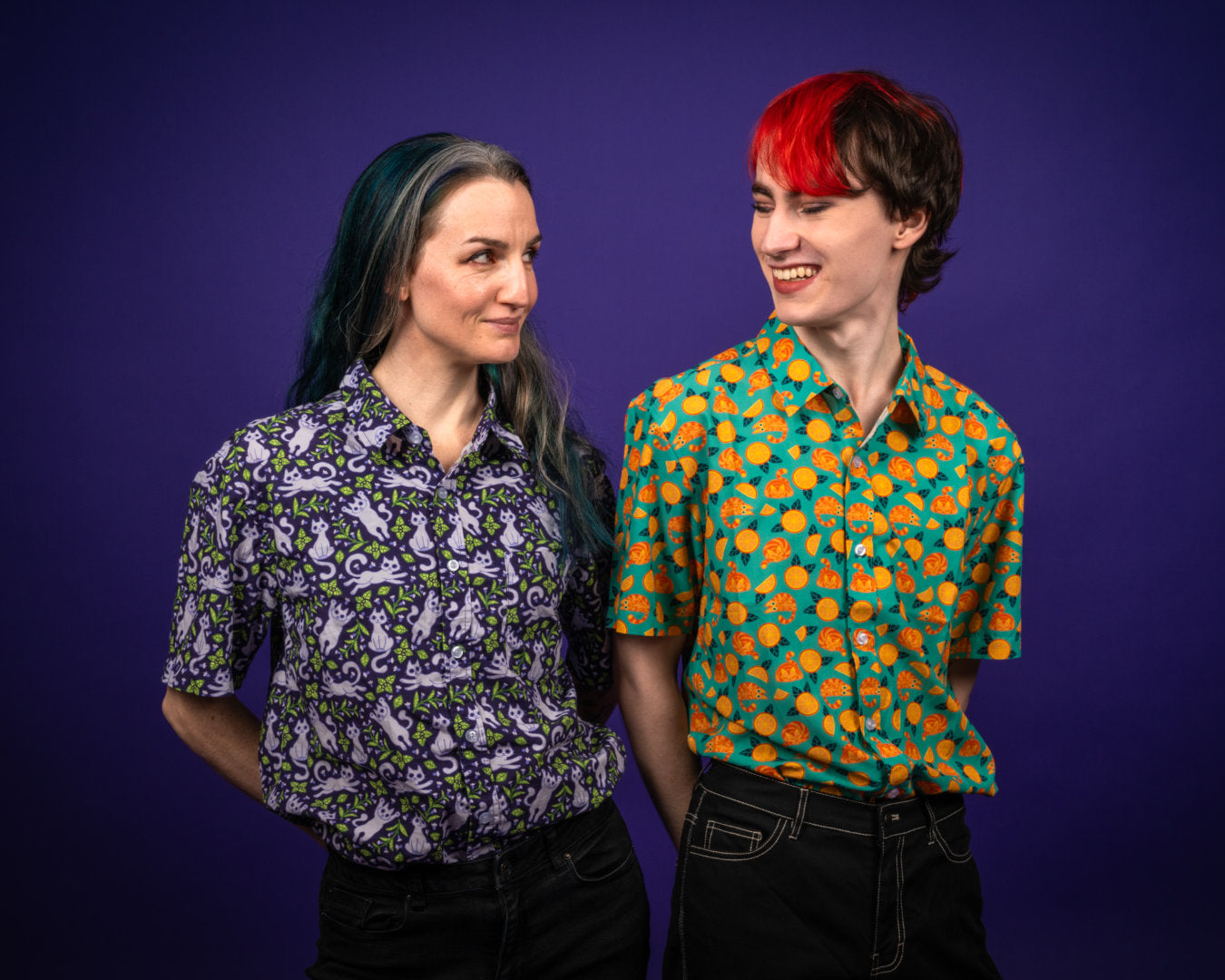 Minty Kittens - Button Up Shirt