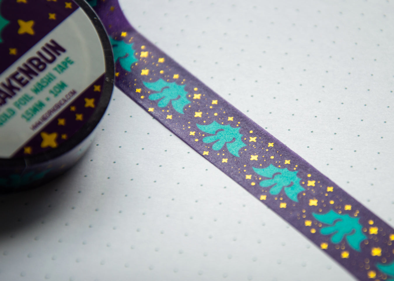 Drakenbun - 15 mm Gold Foil Washi Tape
