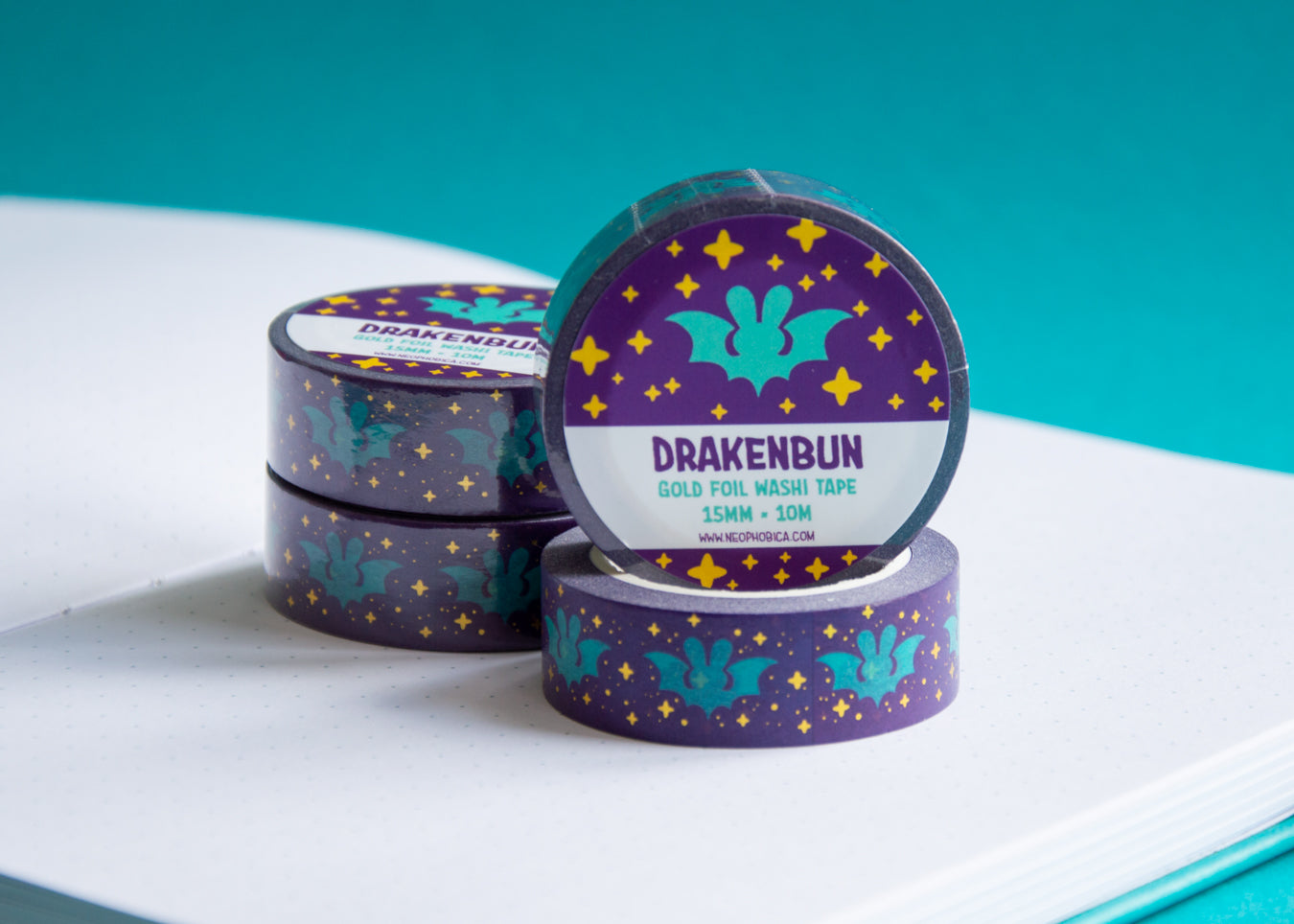 Drakenbun - 15 mm Gold Foil Washi Tape