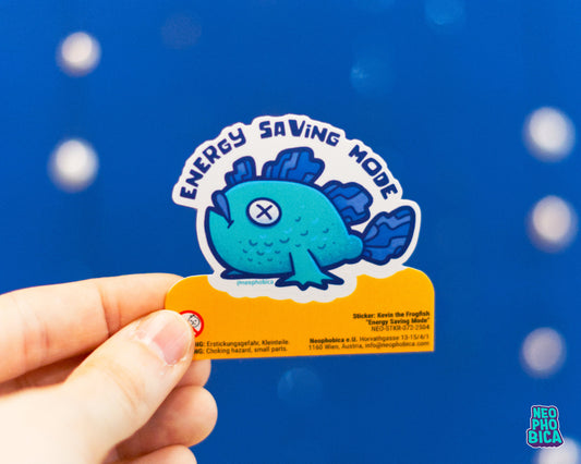 Kevin the Frogfish - Energy Saving Mode | Vinyl Sticker