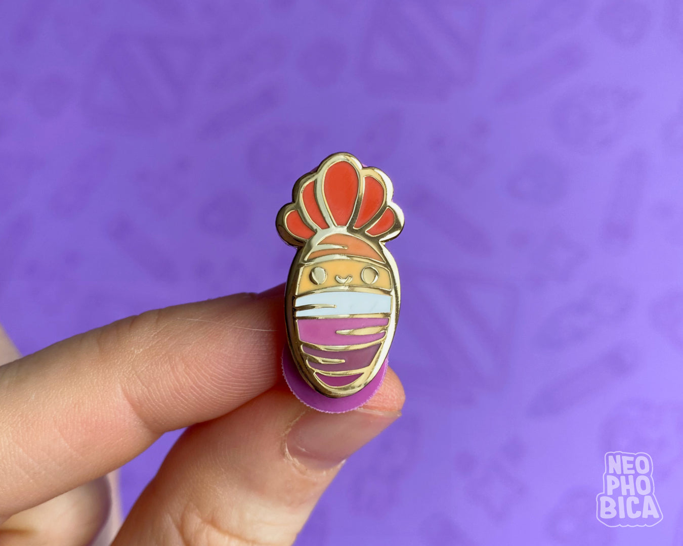 Lesbian Pride Carrot - Enamel Pin