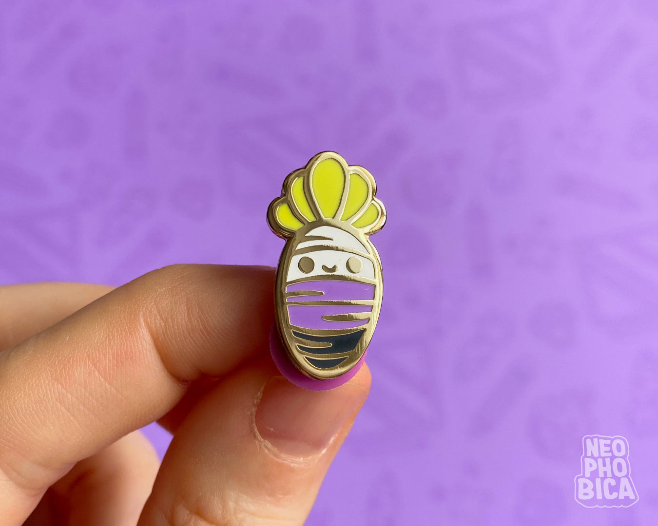 Nonbinary Pride Carrot - Enamel Pin