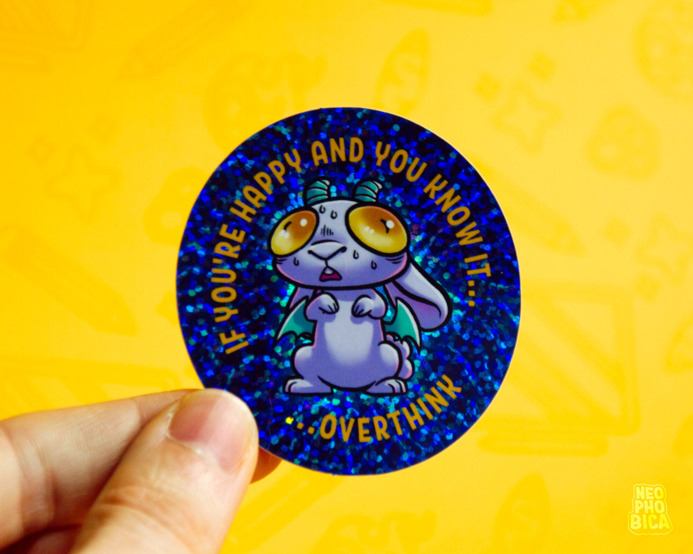 Overthink - Glitter Sticker