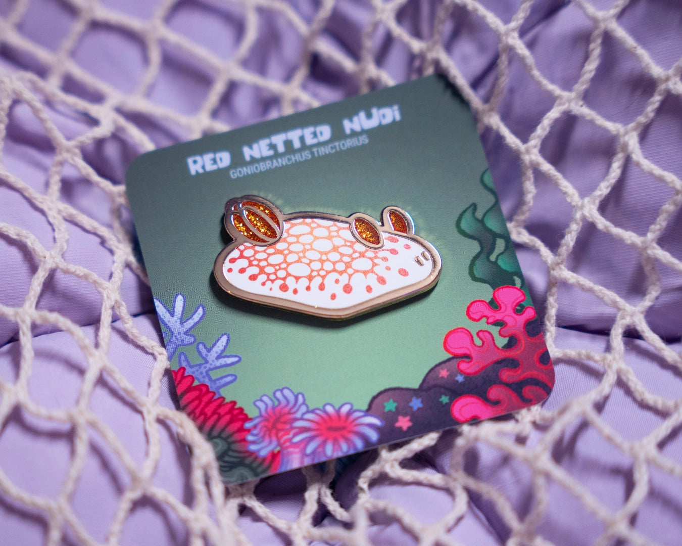 Red Netted Nudi | Enamel Pin