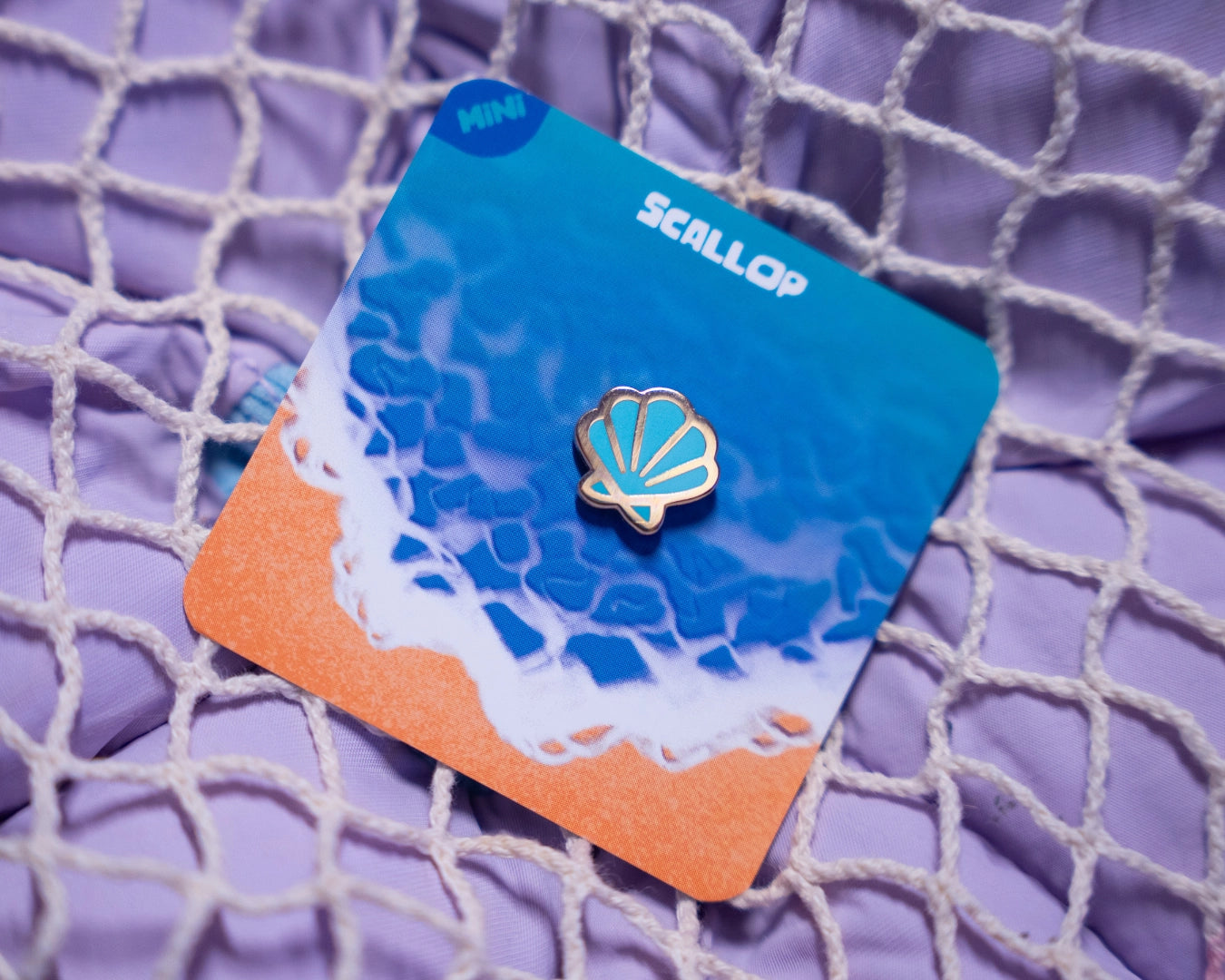Blue Scallop | Mini Enamel Pin