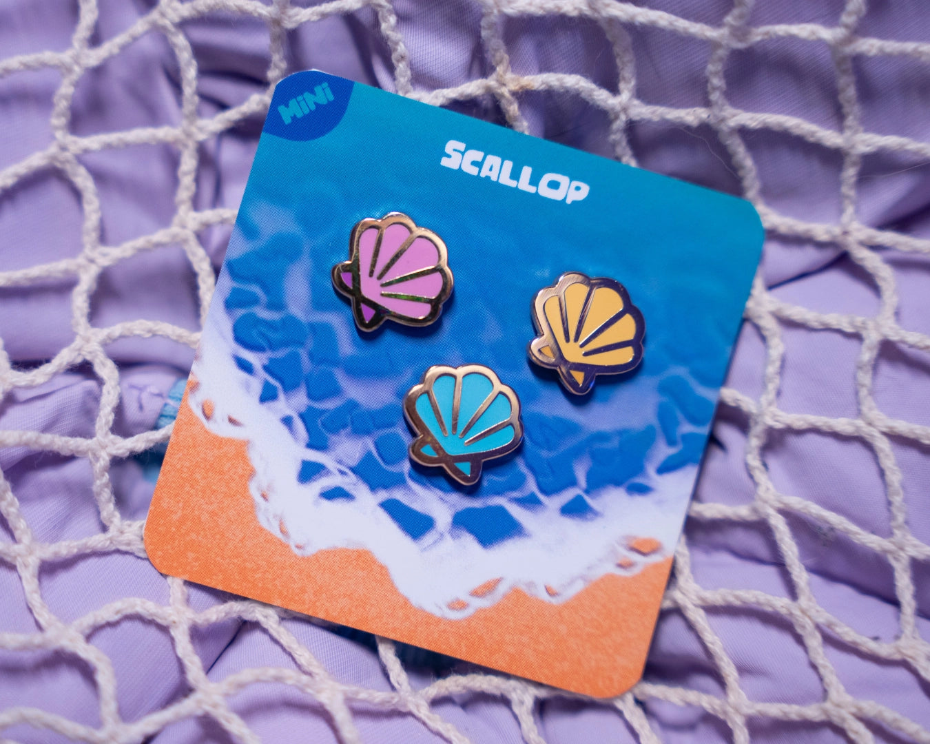 Scallop SET | 3 x Mini Enamel Pin