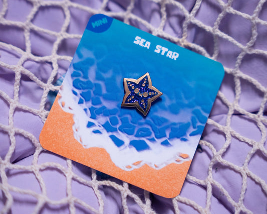 Blue Sea Star | Mini Enamel Pin