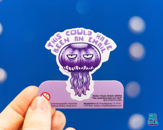 Purple Striped Jellyfish - This could have been an E-Mail | Vinyl Sticker