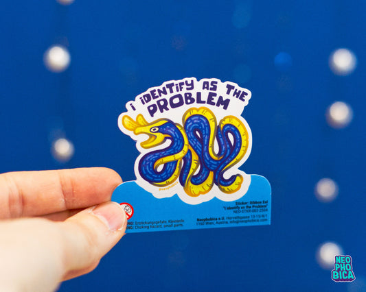 Ribbon Eel - I identify as the Problem | Vinyl Sticker