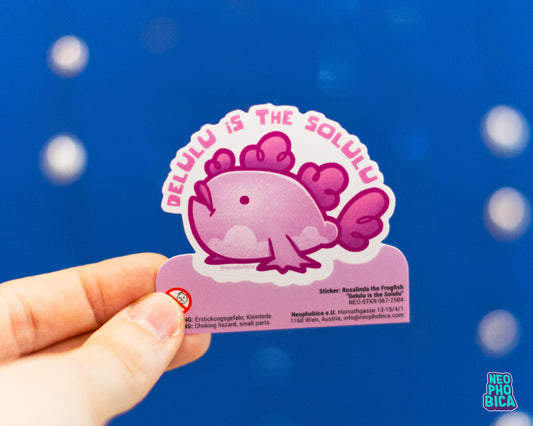 Rosalinda the Frogfish - Delulu is the Solulu | Vinyl Sticker