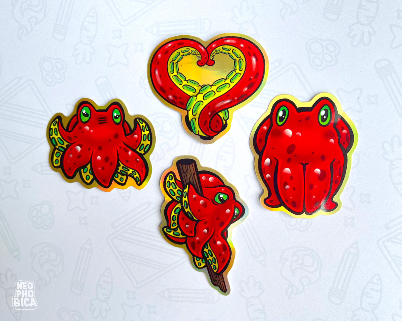 Red Kraken - Sticker SET