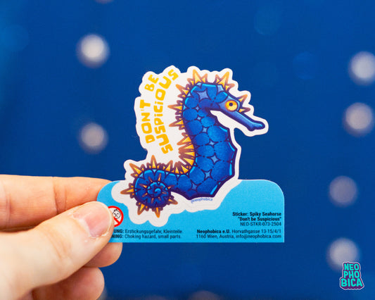 Spiky Seahorse - Don't be Suspicious | Vinyl Sticker
