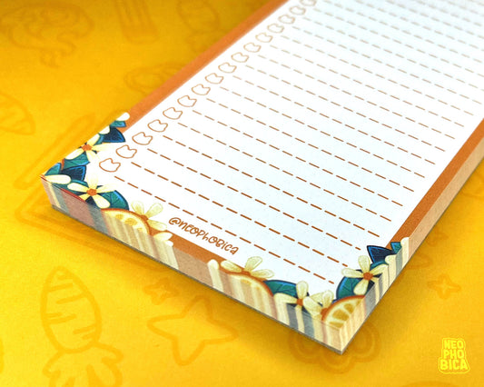 Orange Cat Shopping List - Note Pad