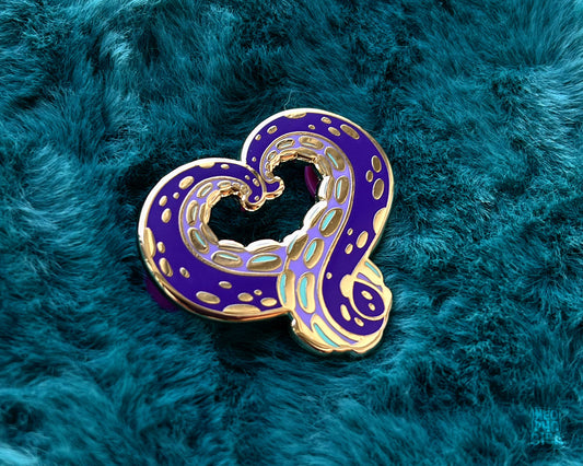 Tentacle Heart Purple - Enamel Pin