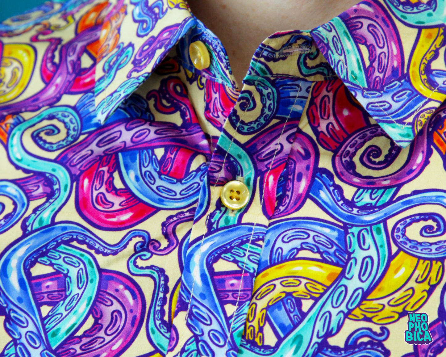 Rainbow Tentacles - Button Up Shirt
