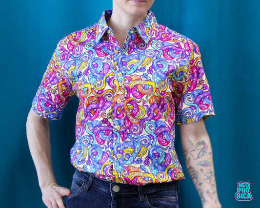 Rainbow Tentacles - Button Up Shirt