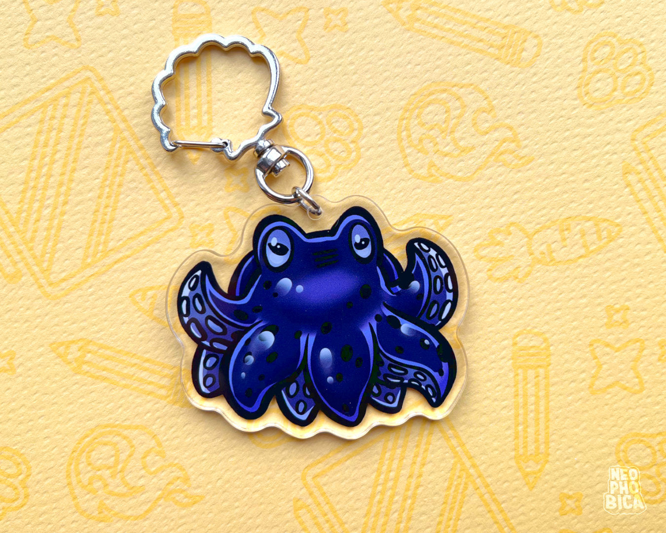 Tiny Kraken Black - Acrylic Charm