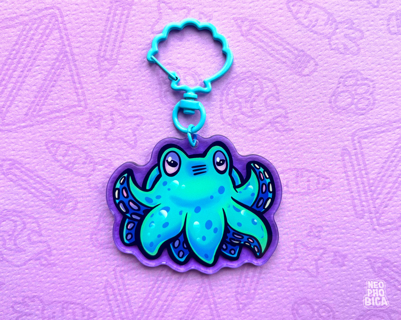 Tiny Kraken Blue - Acrylic Charm