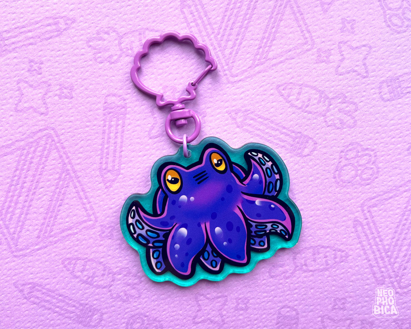 Tiny Kraken Purple - Acrylic Charm