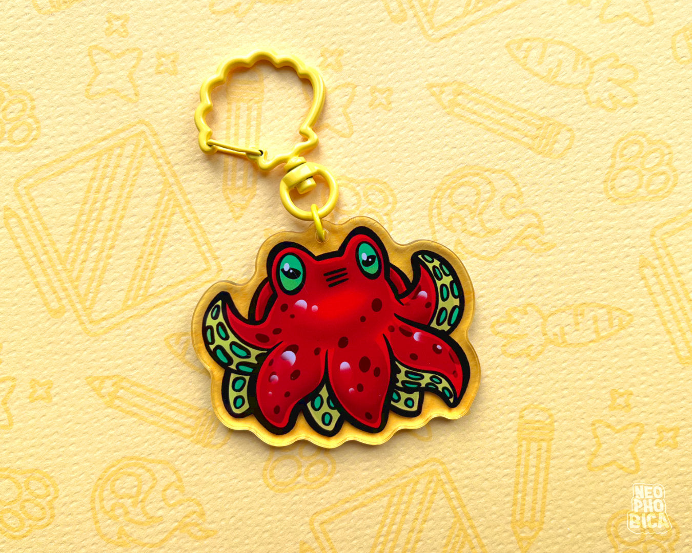 Tiny Kraken Red - Acrylic Charm