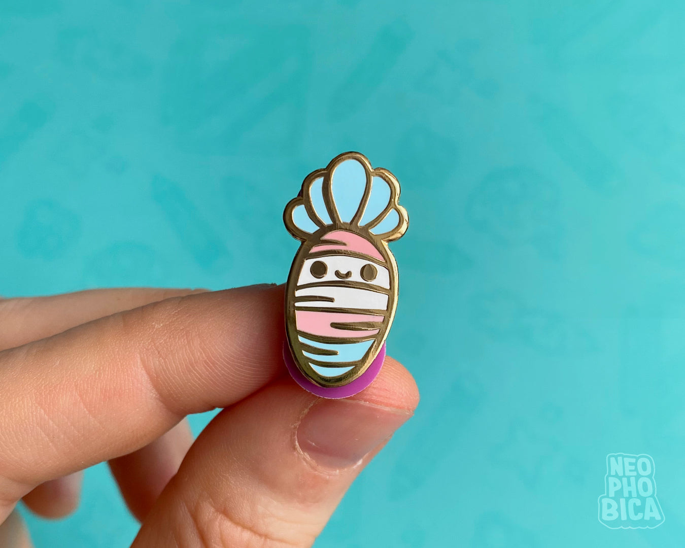 Trans Pride Carrot - Enamel Pin