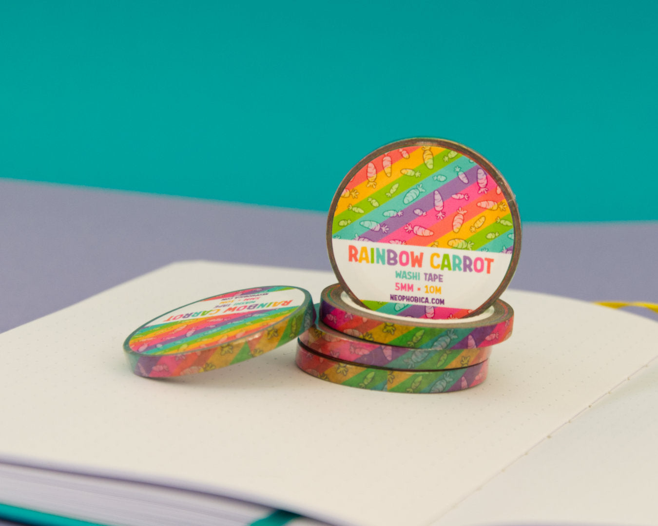 Rainbow Carrot - 5 mm Washi Tape