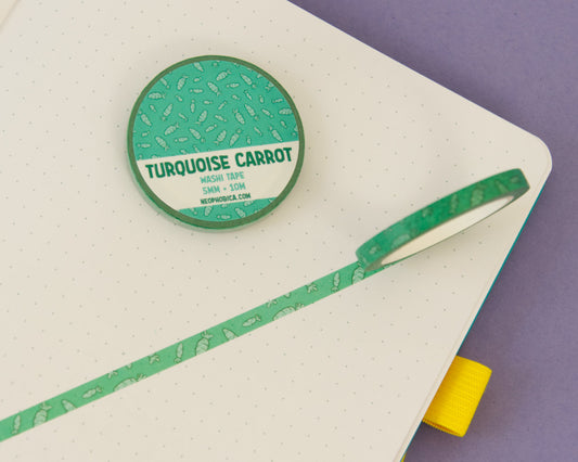 Turquoise Carrot - 5 mm Washi Tape
