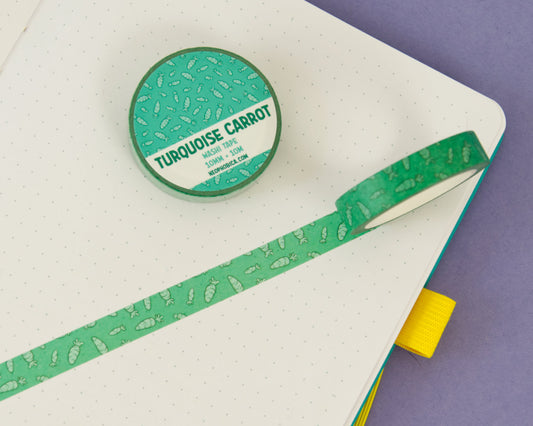 Turquoise Carrot - 10 mm Washi Tape