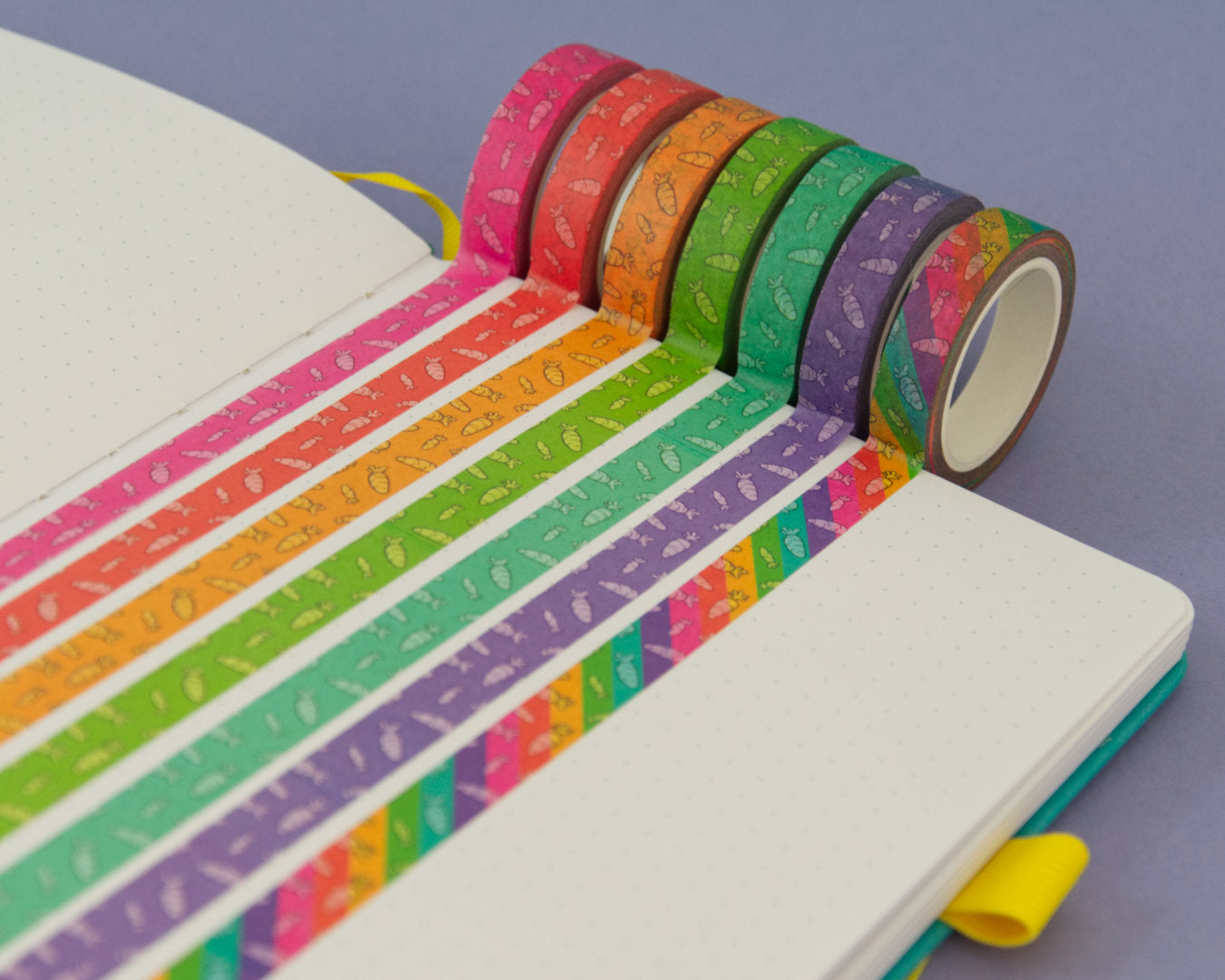 Rainbow Carrot 10 mm - Washi Tape SET