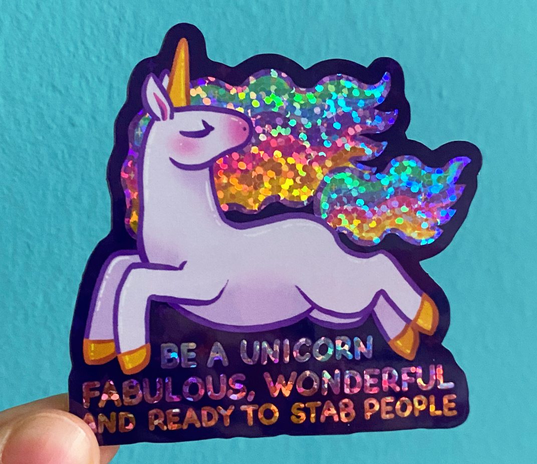 Be a Unicorn - Glitter Sticker