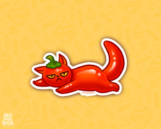 Jalapeno Chili Cat - Sticker