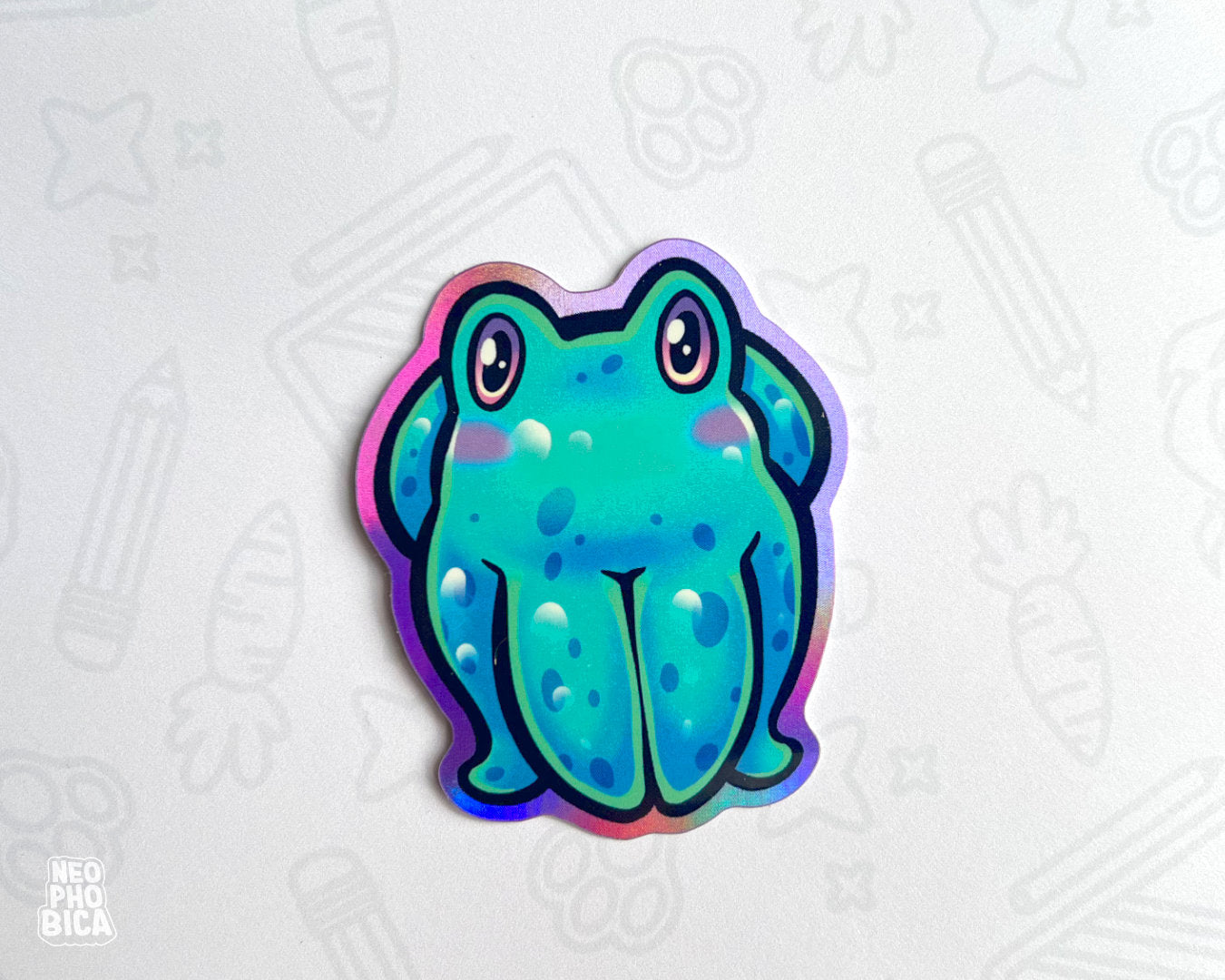 Baby Kraken Blue - Holographic Sticker