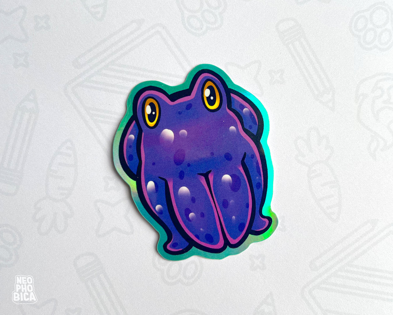 Baby Kraken Purple - Holographic Sticker
