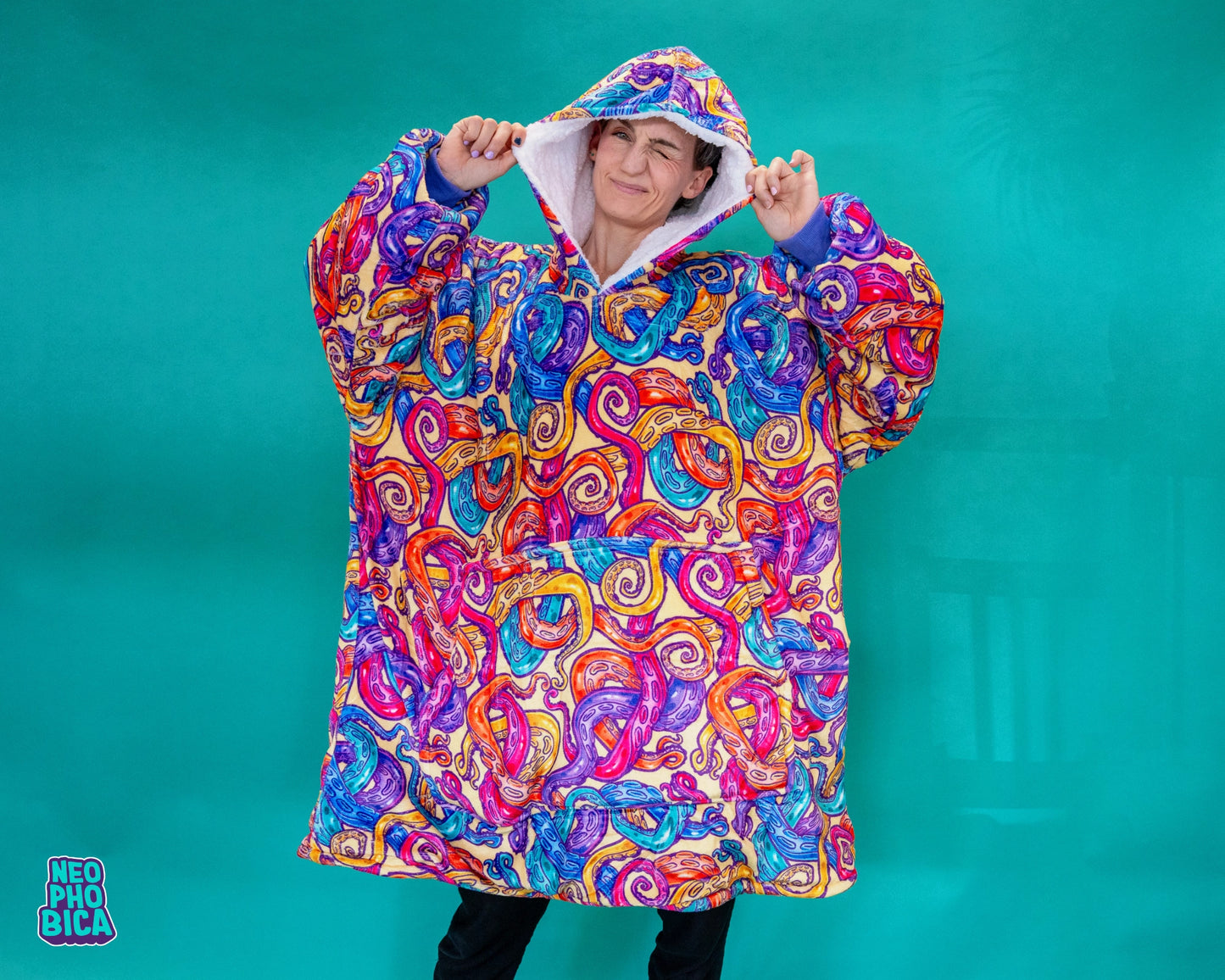 Rainbow Tentacles| Blanket Hoodie