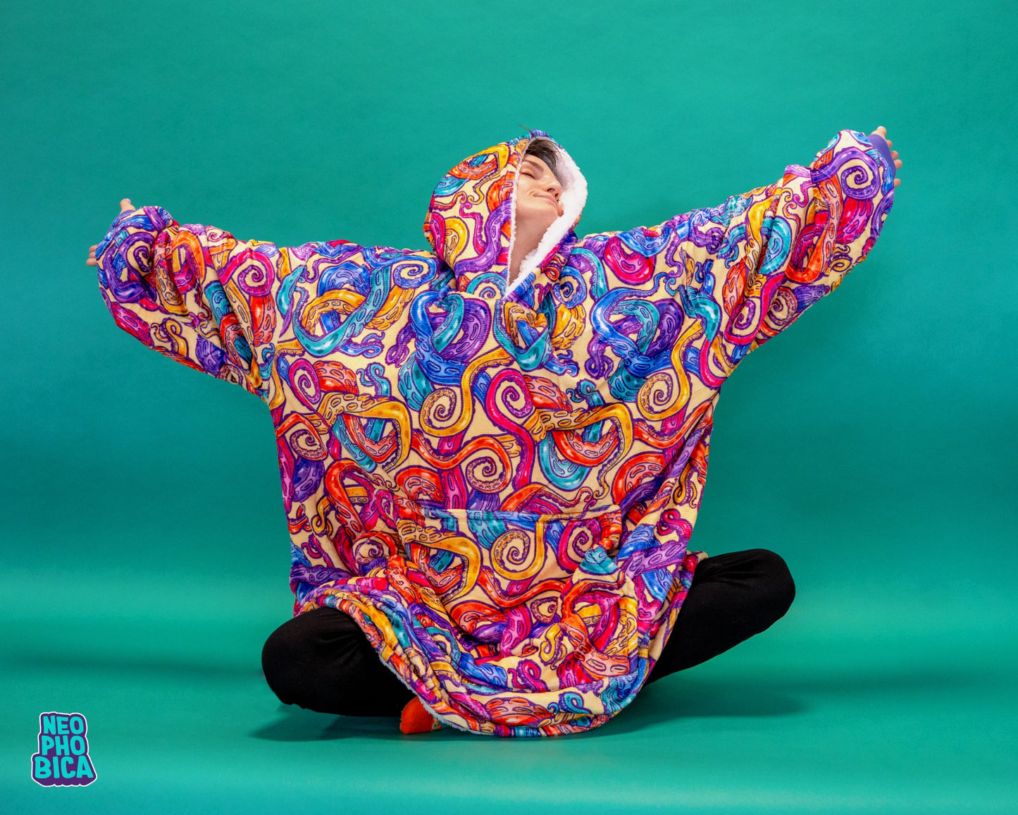 Rainbow Tentacles| Blanket Hoodie