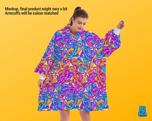 [PRE ORDER] Rainbow Tentacles| Blanket Hoodie