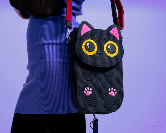 PRE ORDER | Feline Shoulder-Bag/Backpack | Black Cat