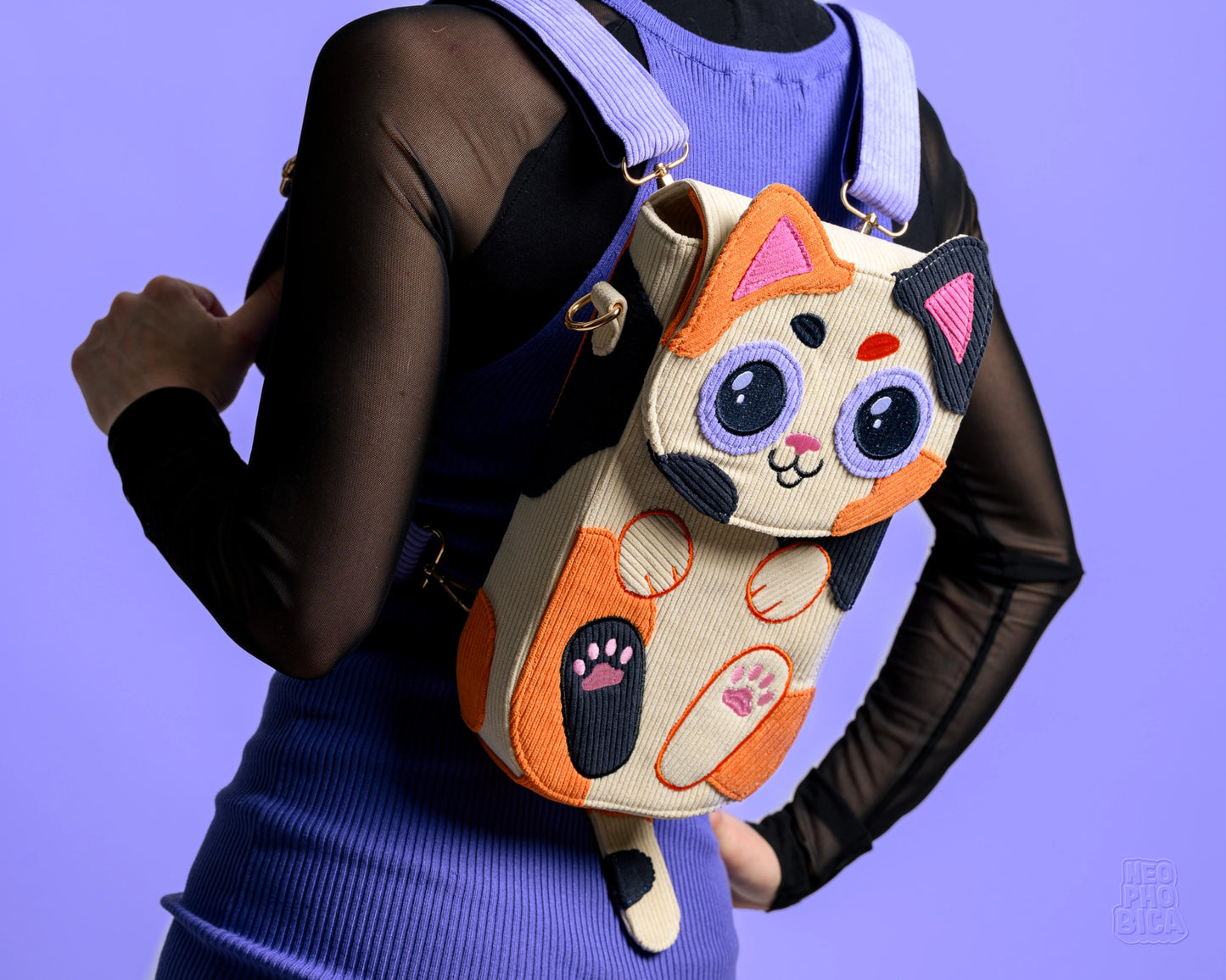PRE ORDER | Feline Shoulder-Bag/Backpack | Calico Cat