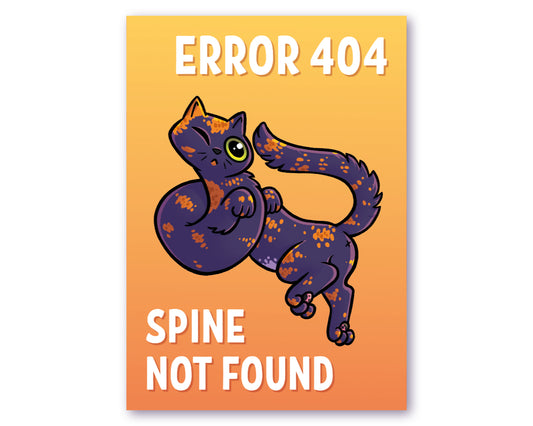 Error 404, Spine not found - Postcard