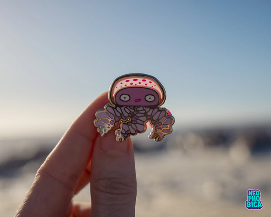 Mauve Stinger - Stained Glass Enamel Pin