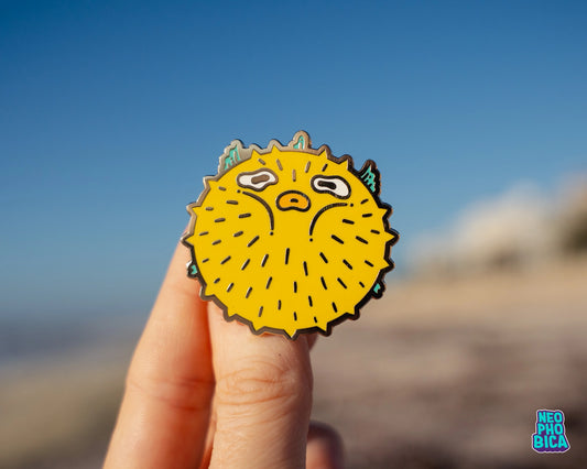 Porcupine Fish (Stressed) - Enamel Pin