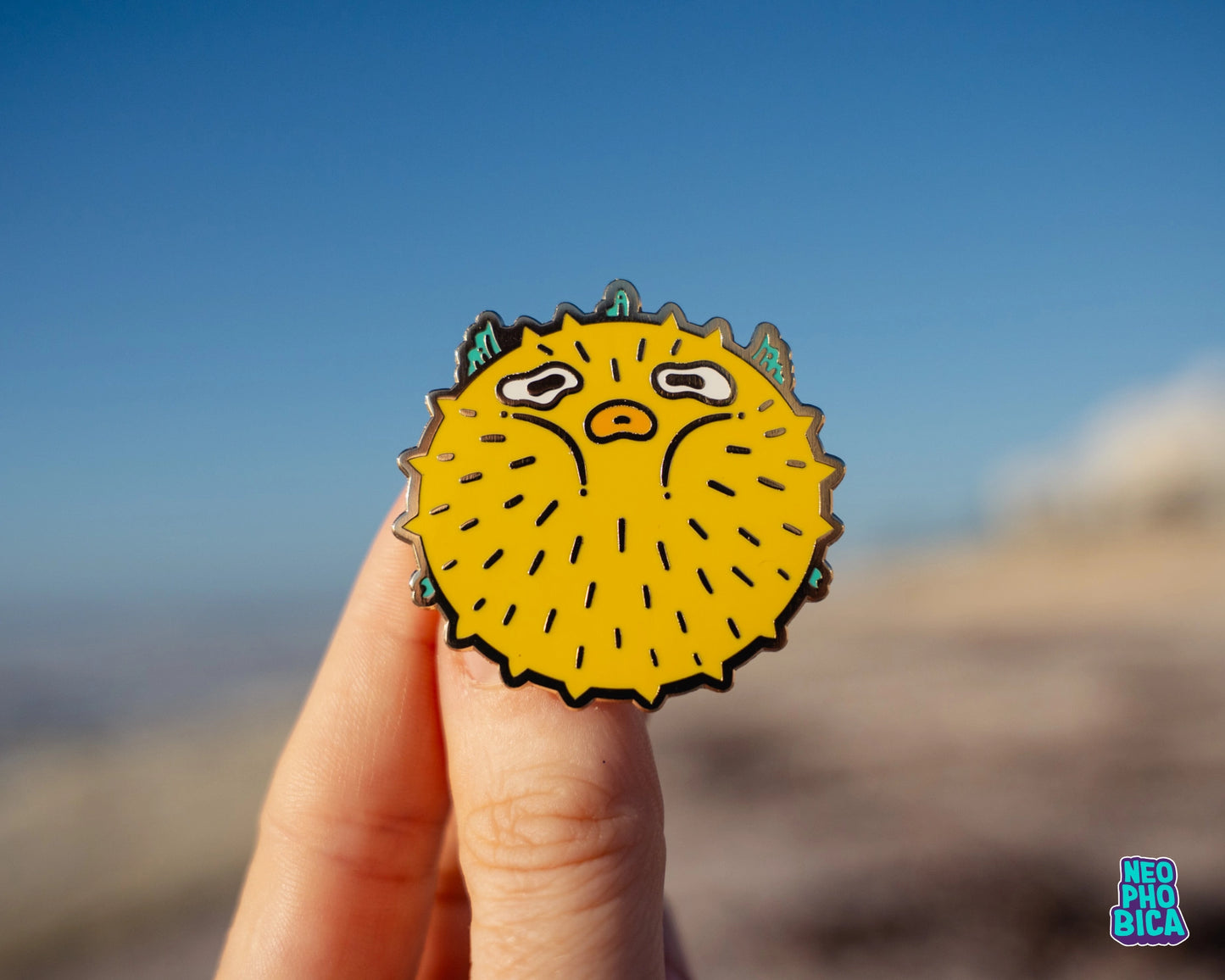 Porcupine Fish (Stressed) - Enamel Pin